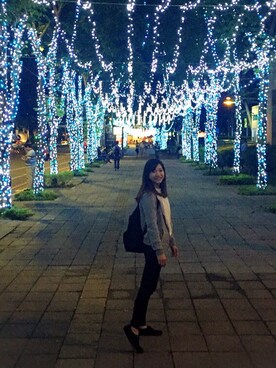 「Ed Hardy（エドハーディー）のアイテム（バッグ）」を使った、Alice_Jさん（レディース・155cm）の秋コーディネート