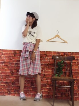 「アイテム（シャツワンピース）」を使った、のんたんさん（レディース・163cm・20代）の夏コーディネート