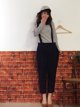 「RCWB（アールシーダブリュービー）のアイテム（パンツ）」を使った、のんたんさん（レディース・163cm）の秋コーディネート