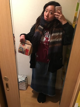 「マクドナルド」｜「アイテム（その他）」を使った、みーさん（レディース・166cm）の冬コーディネート