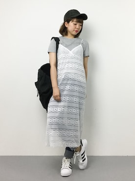 「夢展望（ユメテンボウ）のアイテム（ワンピース/ドレス）」を使った、こうださん（レディース・152cm）の夏コーディネート