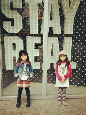 「GAP（ギャップ）のアイテム（スカート、その他）」を使った、譚曉雯さん（レディース・158cm）の春コーディネート
