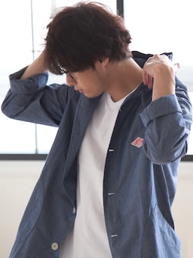 「DANTON（ダントン）のアイテム（デニムジャケット）」を使った、woodyhouseさん（メンズ・165cm）の春コーディネート