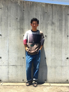「アイテム（バングル/リストバンド）」を使った、shuさん（メンズ・165cm・10代）の夏コーディネート
