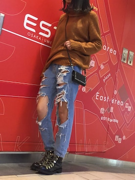 「BLACK BY MOUSSY（ブラックバイマウジー）のアイテム（PC・スマホグッズ/家電）」を使った、M-factoryさん（レディース・165cm）の秋コーディネート
