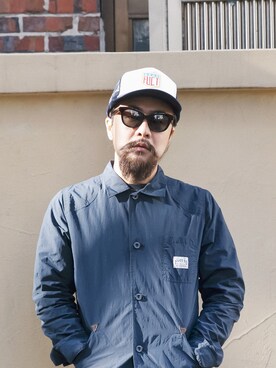 「FUCT」｜「アイテム（トレンチコート）」を使った、손희락さん（メンズ・168cm）の冬コーディネート