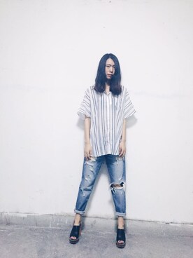 蔡William俊さん（レディース・168cm）の夏コーディネート