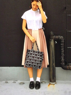 「おめかしコーデ」｜メルロープリュスさん（レディース・164cm）の夏コーディネート