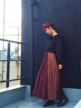 「アイテム（ヘアバンド）」を使った、メルロープリュスさん（レディース・164cm）の夏コーディネート