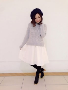 「laboratory work（ラボラトリーワーク）のアイテム（ワンピース/ドレス）」を使った、Chisaさん（レディース・154cm）の冬コーディネート