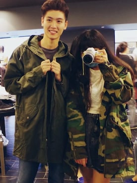 「PULL&BEAR（プルアンドベア）のアイテム（ピーコート）」を使った、刘大头zzZさん（メンズ・178cm）の春コーディネート