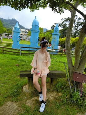 「Chiara Ferragni（キアラフェラーニ）のアイテム（その他）」を使った、wanlin✨郭蝸蝸さん（レディース・155cm）の春コーディネート