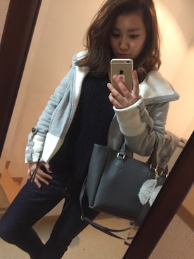 「NICOLAS&MARK（ニコラスアンドマーク）のアイテム」を使った、fmk.さん（レディース・157cm）の冬コーディネート