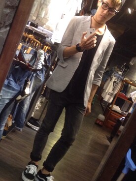 「5（ファイブ）のアイテム（ジャケット/アウター）」を使った、Wellさん（メンズ・175cm）の秋コーディネート