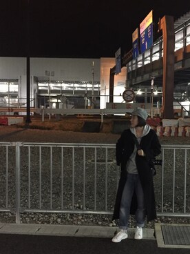 「travel」｜「アイテム（キャップ）」を使った、jackieさん（レディース・158cm）の冬コーディネート