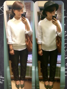 「SEVENDAYS=SUNDAY（セブンデイズサンデイ）のアイテム（ベスト）」を使った、satsukiさん（レディース・156cm）の秋コーディネート