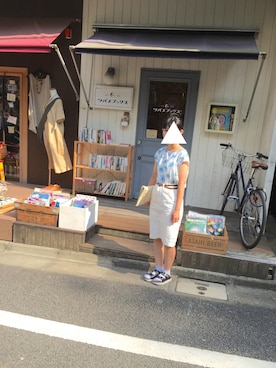 「ベルトサンダル」｜「アイテム（その他）」を使った、すさん（レディース・152cm）の夏コーディネート