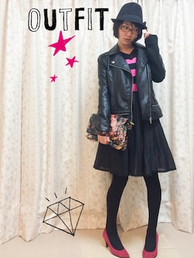 「PRIVATE LABEL（プライベートレーベル）のアイテム（スカート）」を使った、智恵莉/Chieriさん（レディース・153cm）の冬コーディネート