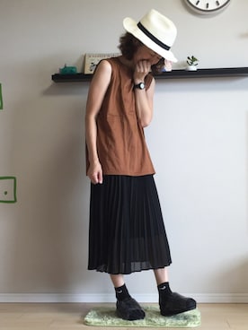 TESCOさん（レディース・157cm）の夏コーディネート