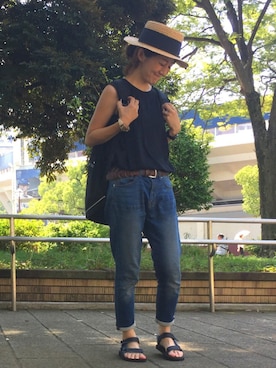 「7月WEAR夏のサンダル祭り」｜TESCOさん（レディース・157cm）の夏コーディネート