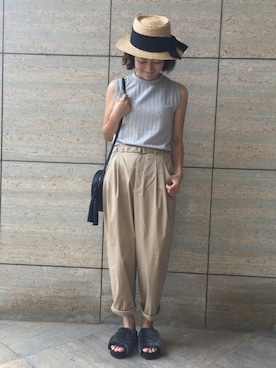 TESCOさん（レディース・157cm）の夏コーディネート