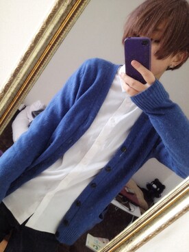 「AZUL by moussy（アズールバイマウジー）の裏起毛ツイルフィットカラースキニー（その他パンツ、ブラック系）」を使った、EJIRIさん（レディース・162cm）の春コーディネート