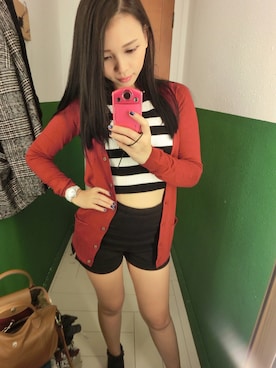 「PULL&BEAR（プルアンドベア）のアイテム（その他アウター）」を使った、caiyuさん（レディース・158cm）の秋コーディネート