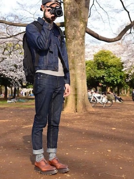 「rag & bone（ラグアンドボーン）のアイテム（バッグ）」を使った、すみた たかひろさん（メンズ・170cm）の春コーディネート