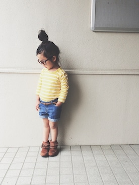 「Ampersand（アンパサンド）のアイテム」を使った、yuyuemさん（キッズ・100cm）の春コーディネート