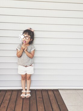「UNIQLO（ユニクロ）のアイテム（パンツ）」を使った、yuyuemさん（キッズ・100cm）の夏コーディネート