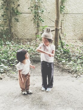 「ZARA KIDSのアイテム（パンツ）」を使った、yuyuemさん（キッズ・100cm）の夏コーディネート