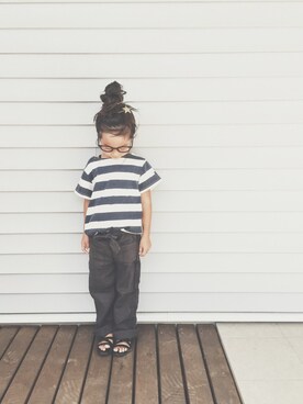 「H&M（エイチ・アンド・エム）のアイテム」を使った、yuyuemさん（キッズ・100cm）の秋コーディネート