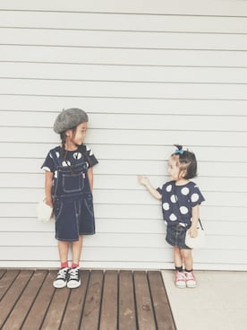 「姉妹コーデ」｜yuyuemさん（キッズ・100cm）の秋コーディネート