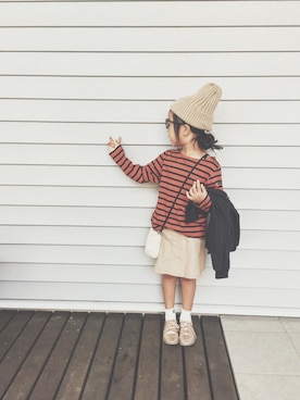 「GAP（ギャップ）のアイテム（シューズ）」を使った、yuyuemさん（キッズ・110cm）の秋コーディネート