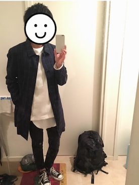 「R&D.M.Co OLDMAN’S TAILOR（オールドマンズテイラー）のアイテム（トップス）」を使った、こーたさん（メンズ・173cm）の秋コーディネート
