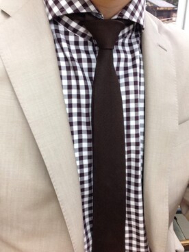 セットアップを使った ギンガムチェックシャツ のメンズ人気ファッションコーディネート Wear