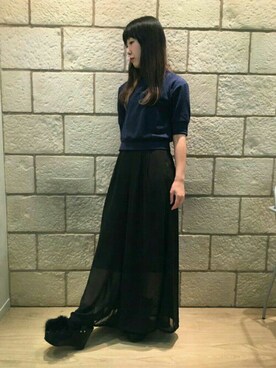 「OZOC（オゾック）のアイテム（その他トップス）」を使った、chihayaさん（レディース・156cm）の秋コーディネート