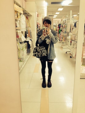 「TOMMY（トミー）のアイテム（ニットキャップ/ビーニー）」を使った、siify69さん（レディース・154cm）の春コーディネート