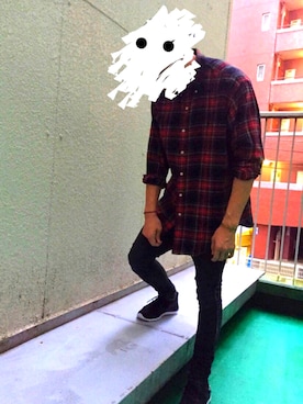 「POLO RALPH LAUREN（ポロ ラルフ ローレン）のアイテム（シャツ/ブラウス、レッド系）」を使った、ULS.さん（メンズ・180cm）の春コーディネート