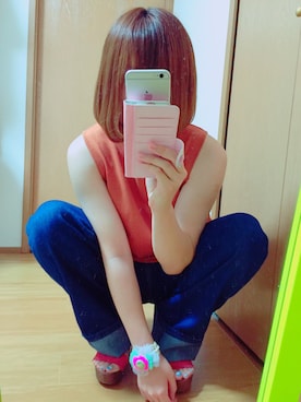 「fafa（フェフェ）のアイテム（アクセサリー）」を使った、momoさん（レディース・156cm）の夏コーディネート