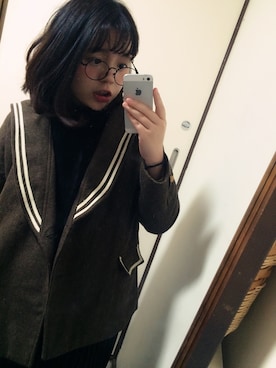 「sango（sango）のアイテム（テーラードジャケット）」を使った、ボクロシュンさん（レディース・150cm・20代）の冬コーディネート