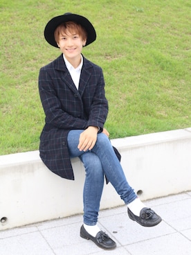 「And A（アンドエー）のアイテム（ジャケット/アウター）」を使った、masaki horiutiさん（メンズ・175cm）の秋コーディネート