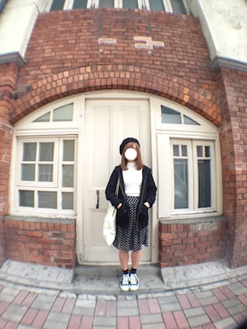 「MONKI（モンキ）のアイテム（トートバッグ）」を使った、kwanyiiiさん（レディース・157cm）の春コーディネート