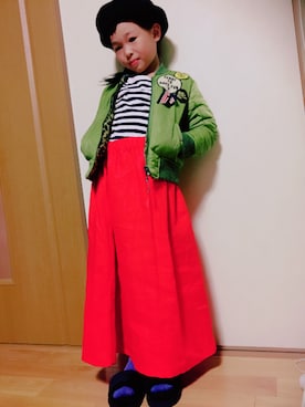 「abcd（ナシ）のアイテム（ジャケット/アウター）」を使った、niinatsuさん（キッズ・110cm）の秋コーディネート