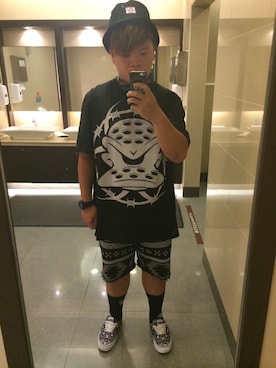 「BSX」｜ButterLeeさん（メンズ・173cm）の夏コーディネート