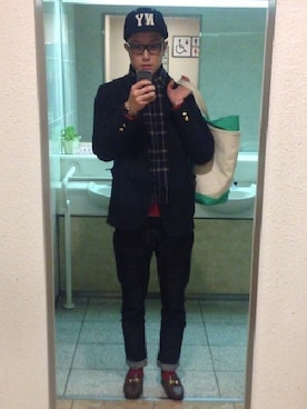 「MR.GENTLEMAN」｜「アイテム（その他アウター）」を使った、masaki_nagatomoさん（メンズ・183cm）の春コーディネート