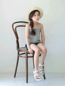 「アイテム（キャミソール）」を使った、stylenoriterさん（キッズ・110cm）の夏コーディネート