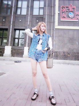 「cache cache（カシュ カシュ）のアイテム（ジャケット/アウター）」を使った、Elinaaaさん（レディース・176cm）の秋コーディネート