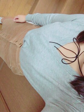 「クレアーズのアイテム（ネックレス、ブラック系）」を使った、loveさん（レディース・157cm）の秋コーディネート
