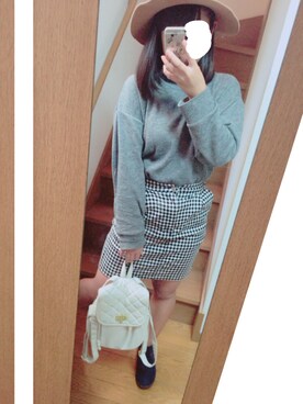 「オリンピアのアイテム（ハット、ベージュ系）」を使った、loveさん（レディース・157cm）の秋コーディネート